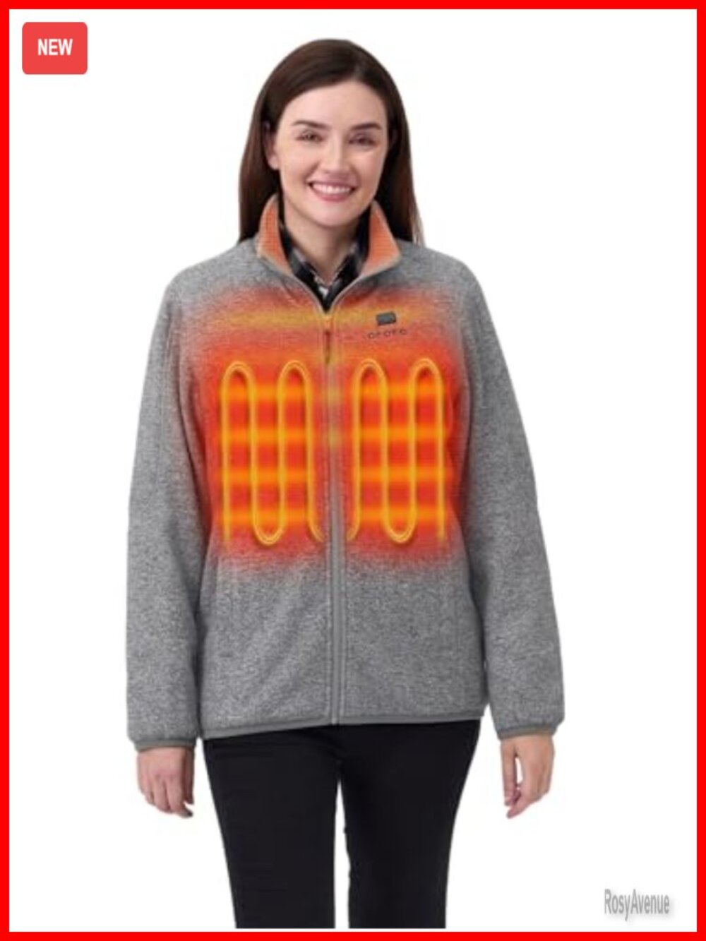 ORORO Women’s Heated Fleece Jacket Lightweight 4-Zone Heating Layer